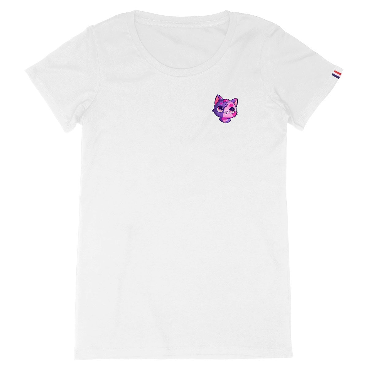 Cutie Kitty little logo Women T-shirt - 100% organic cotton - TW043